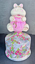 Fenton USA Hippo on A Font - Spring Butterfly Decorated by R. Worstell OOAK 2024 picture