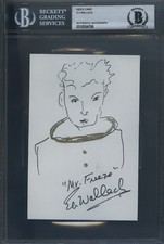 ELI WALLACH SIGNED MR. FREEZE BATMAN 4X6 SKETCH RARE ENCAPSULATED BECKETT BAS picture