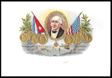 Vintage Cigar box label of John Quincy Adams; Sixth U.S. President. 1880–1905 picture