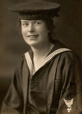 WWI Woman Navy Sailor RPPC Real Photo Postcard picture
