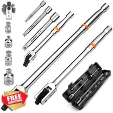 HORUSDY 10-Piece Dual-Drive Breaker Bar Set, Heavy-Duty Torque Kit with 360° ... picture