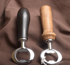 2 hand made bottle openers one Ebony one Maple picture