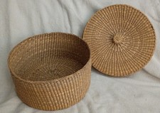 Vintage Penobscot Native American Basket – Maine – With Lid picture