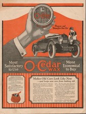 1923 OLD MAGAZINE PRINT AD, CHANNELL, O-CEDAR WAX, AD464 picture