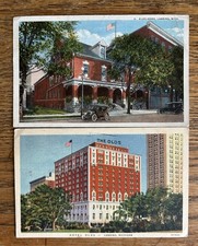 Two Antique Lansing MI Postcards – Hotel Olds & Elks Home – Postmarked 1910s picture