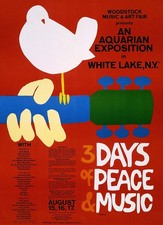 1969 Woodstock New York Travel Art Poster Print picture