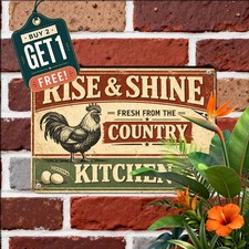Funny Cow Quote Metal Sign Rustic Country Kitchen Farmhouse Decor Plaque picture