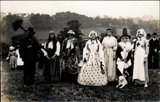 Costume parade group  c1900s-20s Real Photo Vintage Postcard picture