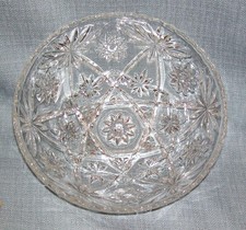 Vtg Anchor Hocking Prescut Clear STAR Of DAVID - 8 1/2
