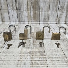Lot of 4 VTG Padlocks With Keys - Slaymaker, CCL, Guard Security  picture
