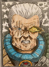 Cable Original Topps Artwork Signed 1/1  - X-Men Marvel by Limuel Pinzon picture