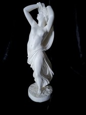 STRIKING 17 inch  Parian Figure Of L’ Allegro Sculpted By E H Bailey Circa 1869 picture