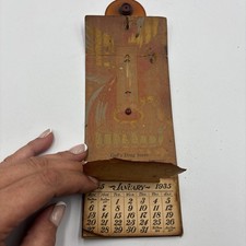 VTG 1935 Natures Remedy Tums Thermometer Calendar Goffs Drug Store Monterey TN picture