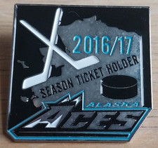 Alaska Aces Season Ticket Holder 2016 2017 Logo Pin Defunct Team Vintage Retro picture