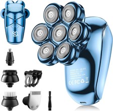 5-in-1 Electric Head Shaver for Bald Men IPX7 Waterproof Grooming Kit Dark Blue picture