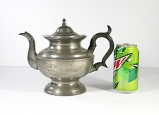 Antique c1830 - 1860s SELLEW & CO CINCINNATI PEWTER TEA POT Pre Civil War Ohio picture