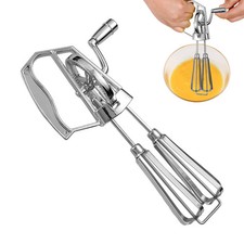 Egg Beater Manual Crank Hand Mixer Blender Stainless Steel Kitchen Tool picture