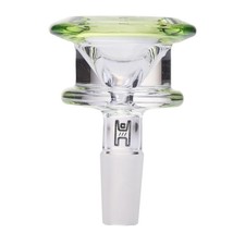 Human Grade 10mm Glass Bulb Bowl Slide For Bongs Water Pipes  - Matrix Green picture