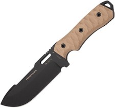 Hydra Knives Hawkeye Tan G10 Bohler N690Co Fixed Blade Knife w/ Belt Sheath S05 picture