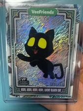 2025 Topps Chrome Veefriends Very Lucky Black Cat Shimmer /250 Minty Fresh Baby picture