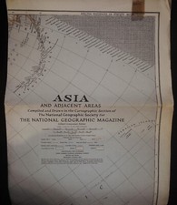 Asia and Adjacent Areas 1942 National Geographic Map picture