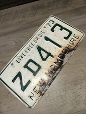 1973 NEW HAMPSHIRE NH LICENSE PLATE #ZD413 picture