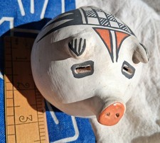 Vintage Acoma Pottery Pig signed 