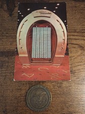  Binions Horseshoe Casino Vintage Postcard & Gaming Token Very Cool  picture