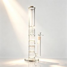 16.5 Inches Glass Bong Hookahs Honeycomb Percolator Water Pipe Bowl for Smoking picture