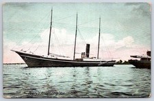 Antique Maine Postcard Peaks Island Peary Arctic Ship Roosevelt 1908 picture
