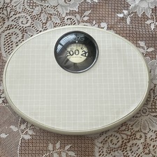 Vintage 50-60s Borg Mechanical Silver Oval Bathroom Scale Good Working Condition picture