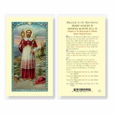 St. Saint Raymond - Prayer - Laminated  Holy Card E24-528 picture