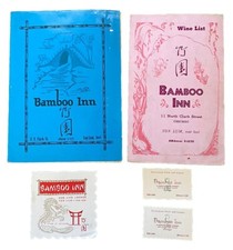 Vintage c1957 Bamboo Inn Chinese Restaurant Menu & Wine List Chicago Illinois IL picture
