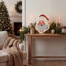 Gerson International Acrylic Santa Neon Light, Warm White, USB, Indoor Decor picture