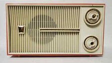 1959 Majestic Venus AM Tube Radio Salmon Pink Near Mint picture