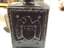 JW Dant Black Eagle Theme Whisky Decanter Vintage MCM Decor Americana #2 Alamo picture