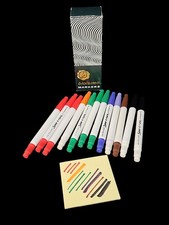 Vintage Blaisdell Spee-D-Mark Permanent Ink Markers 12ct USA Boxed Set Tested picture
