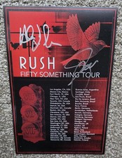2026 VIP RUSH Fifty Something Tour autographed poster, Alex Lifeson, Geddy Lee picture