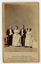 Gen Tom Thumb 1865 Circus Sideshow PT Barnum Commodore Nut Lavinia Warren CDV  picture