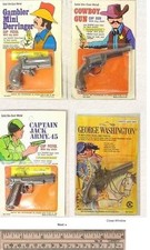 Set of 4 Miniature Die-cast Metal Cap Guns picture
