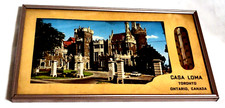 Souvenir Thermometer VTG Framed Casa Loma Toronto Ontario, Canada 1950-1960's picture