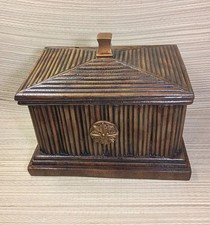 Vintage Renoir Designs Handcrafted Wood/Bamboo Box Hollywood Regency picture