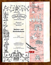RARE 1953 SPEISEN- UND GETRANKEKARTE RESTAURANT 