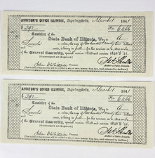 Vintage Abraham Lincoln 1841 Illinois General Assembly Pay Document Souvenir Set picture
