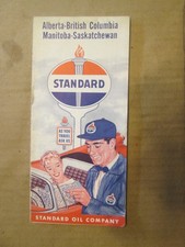 Standard Oil Road Map Saskatchewan British Columbia Alberta Manitoba 1959 picture