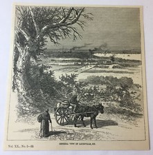 1885 magazine engraving ~ GENERAL VIEW OF LOUISVILLE, KY picture