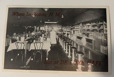 VTG B&W Mid Century New Mexico De Luxe Cafe Roadside America Postcard picture