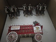 Budweiser Wagon And Clydesdales With C.O.A picture
