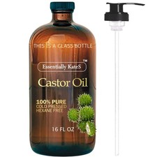 Cold-Pressed Natural Castor Oil in Glass Bottle - 16 Fl Oz - 100% Pure and Natur picture