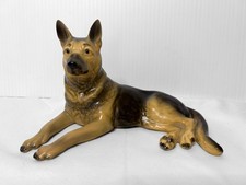 ANTIQUE Mortens Studio Reclining German Shepherd Dog 6.75